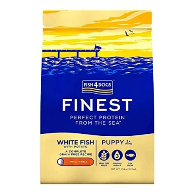 Image of Fish4Dogs Finest Puppy Ocean White Fish Small Kibble 1.5kg