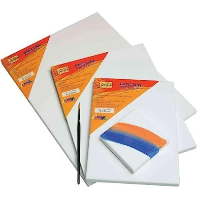Image of KREUL 641456 Solo Goya Basic Line 62050 Stretched Stretcher Frame 20 x 50 cm with Cotton Canvas 4 Primed Ideal for Oil, Acrylic and Gouache Paints, White