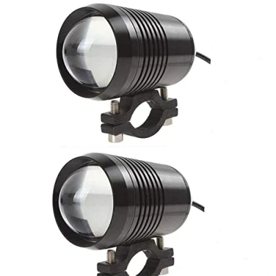 Image of HANEU 12V 80V U2 30W LED Spotlight Motorcycle DRL Driving Fog Lamp Spot Head Light (2Pcs Black Lights)