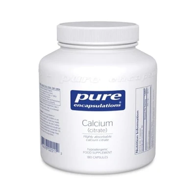 Image of Pure Encapsulations Calcium (Citrate) Highly Absorbable Citrate Supplement 180 Capsules