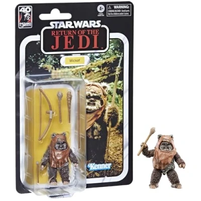 Image of Star Wars Hasbro The Black Series Wicket, Wars: Return of Jedi 6 Inch Action Figures, F7050, Multicolor