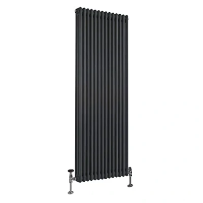Image of Milano Windsor Anthracite Cast Iron Style Vertical Triple Column Radiator 1800mm x 650mm
