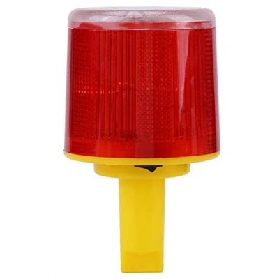 Image of Solar LED Warning Light Super Bright Lamp Flashing Strobe Waterproof Road Construction Barricade Traffic Red Emergency Safety
