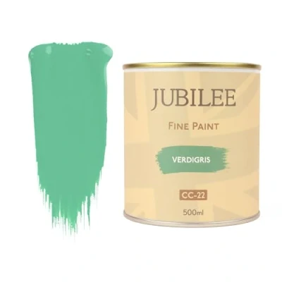 Image of Guild Lane Jubilee Fine Paint Verdigris Furniture, Metal, Fabric, Glass &amp; More Indoor Outdoors Water Based Acrylic 500ml