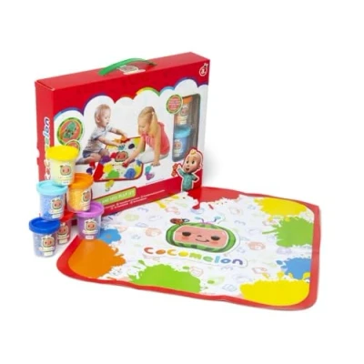 Image of Toyland® Cocomelon Toddler Sensory Play Set Mat, Squeezy Sand, Foam &amp; Dough Creative Toys