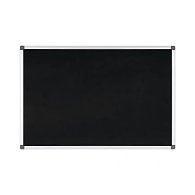 Image of Bi Office Notice Board Maya, Black Felt, Aluminium Frame, 90 x 60 cm