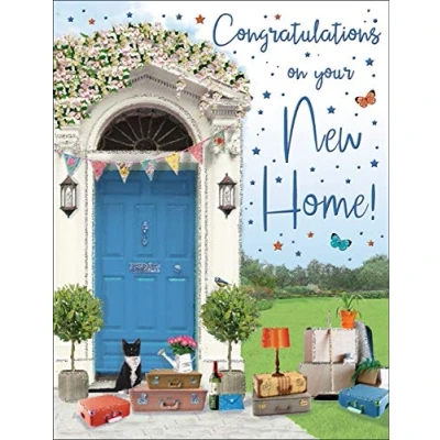 Image of Piccadilly Greetings Regal Publishing Occasion Card New Home White 8 x 6 inches