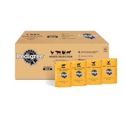 Image of Pedigree Mixed Selection in Gravy 84 Pouches, Adult Wet Dog Food, Megapack (84 x 100 g)