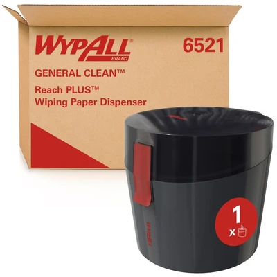 Image of WypAll Reach PLUS General Clean Centrefeed Dispenser 6521 White or Blue Roll 1 Wiper