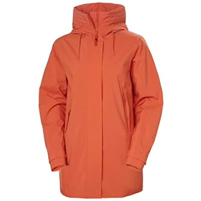 Image of Helly Hansen Women&#039;s W Victoria Mid Length Raincoat, Terracotta, M UK