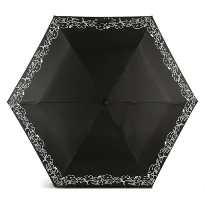 Image of RADLEY London WomensTelescope Foldaway Umbrella Linear Bloom in Black