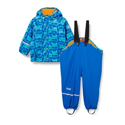 Image of CareTec Boys Suit Pu W. Fleece Raincoat And Kids Waterproof Trousers, Oceanblue (706), 98 UK