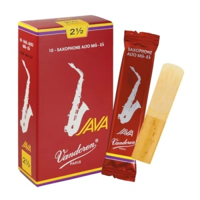 Image of Vandoren Java RED Alto Saxophone Reeds Box of 10 Strength 2.5