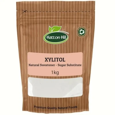 Image of Xylitol Sweetener 1kg by Hatton Hill, Natural Sweetener, Sugar Substitute, Gluten Free, Keto Friendly, Non GMO