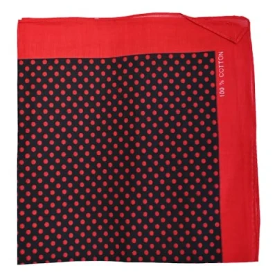 Image of Bandana Polka Dot Headwear Wrap Neckerchief Large Cotton Bandanas Scarf Headband Red