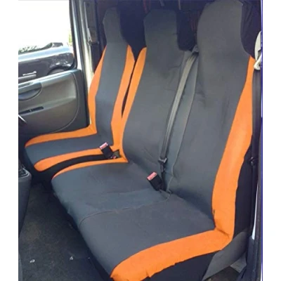 Image of Carseatcover UK® Heavy Duty ORANGE Racing Fabric Van Seat Covers Fits Most Vans Single &amp; Double