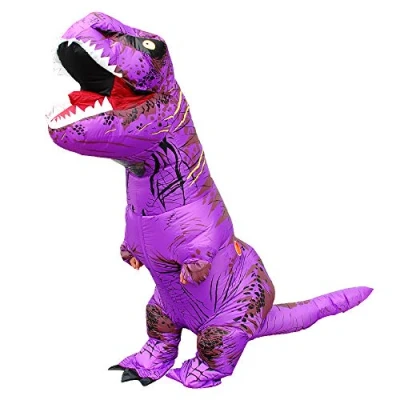 Image of JASHKE Inflatable Costume Trex Dinosaur Costumes Halloween Fancy Dress for Adult (Purple)