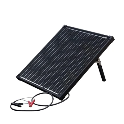 Image of Technaxx 50W Solar Charger Set TX 214 Monocrystalline Portable Power Panel with Charge Controller LCD Display Ideal for Garden, Camping