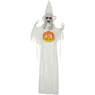 Image of HOMCOM Standing Witch Prop Life Size with Sound and Motion Activated