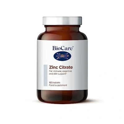 Image of BioCare Zinc Citrate for Immune &amp; Skin Support 180 Tablets