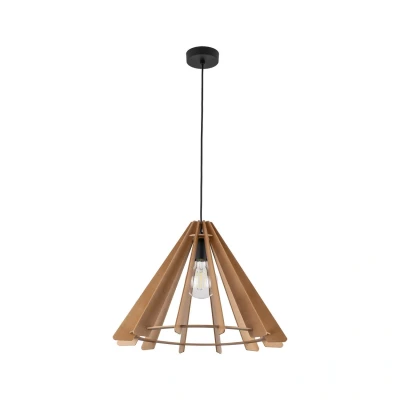 Image of Eris 50cm Wire Frame Pendant Ceiling Light Brown 1xE27