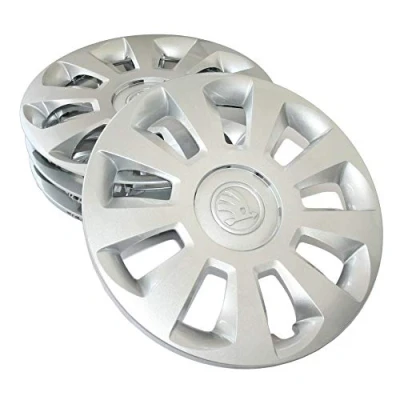 Image of Skoda 1ST071454C Wheel Trims Hub Caps 14 Inch 5Jx14 Steel Rims Silver