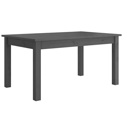 Image of vidaXL Solid Wood Pine Coffee Table Grey Couch Centre Accent End Tea