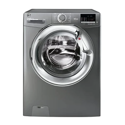 Image of Hoover H Wash 300 Lite H3WS 495DACGE 80 9kg Load 1400rpm Freestanding Washing Machine, Android App enabled, Graphite
