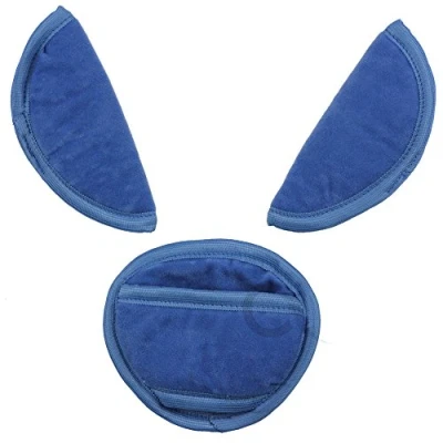 Image of Universal Belts Pads Shoulder Strap and Crotch Fits Most car seat Straps (Blue)