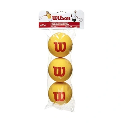 Image of Wilson Tennis Balls, Starter Foam, Pack of 3, Yellow/Red, for Children, WRZ258900