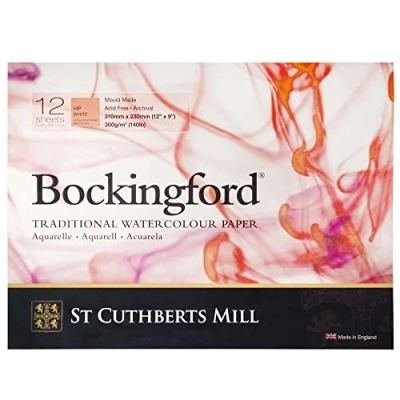 Image of Bockingford 300gsm Glued Pad 12&quot; x 9&quot; (310 230mm) Hot Pressed