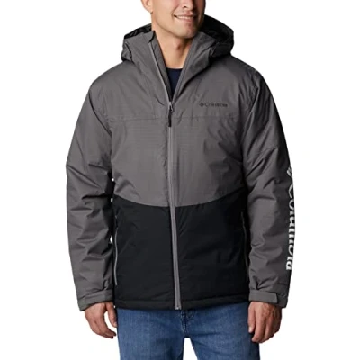 Image of Columbia Men&#039;s Point Park Insulated Jacket, Winter City Grey/Black, Size S