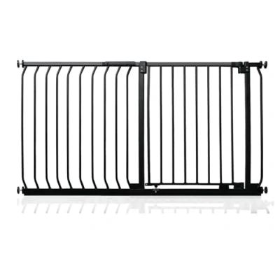 Image of Safetots Elite Pressure Safety Gate, 125cm 134cm, Matt Black, Fit Stair Baby Gate for Doors Hallways and Spaces, Barrier, Easy Installation