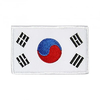 Image of Martial Arts Embroidered Patches Badges Country Flag Patch Korean