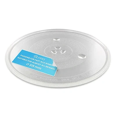 Image of DL pro Universal Microwave Plate 31.5 cm Turntable Glass with 3 Knobs 315 mm Round for
