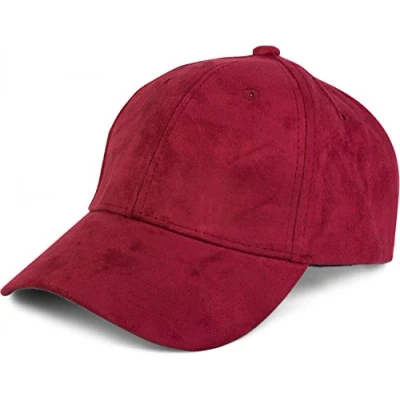 Image of styleBREAKER 6 Panel Cap in Suede Look, Baseball Cap, Adjustable, Unisex 04023049, Colour:Claret Red