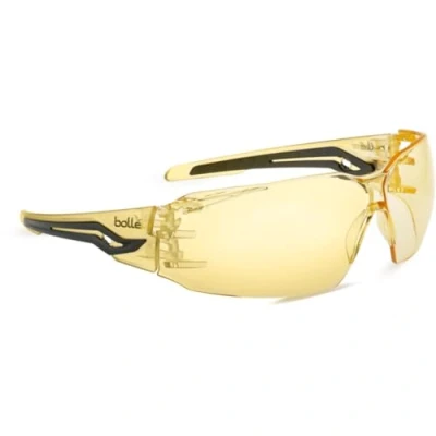 Image of Bolle Silex Amber Safety Glasses Personal Protective Equipment PPE Workwear Eye Protection eyewear 1 pair Yellow