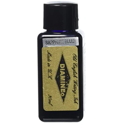 Image of Diamine 30ml Sapphire Blue fountain pen ink bottle