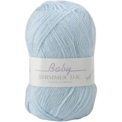 Image of James Brett Baby Shimmer Knitting Yarn Soft Double Knit Wool 100g (Blue BS5)