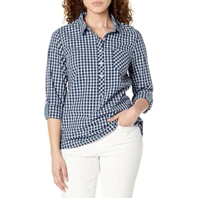 Image of Tommy Hilfiger Women&#039;s J2xmh365 tb1 S Shirt, True Blue Multi,