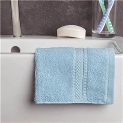 Image of Mitre Essentials Nova Face Cloth Blue (10 Pack)
