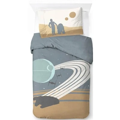 Image of Jay Franco Star Wars Millennium Falcon Death 100% Cotton Single Duvet Cover Set Includes 50 x 70 cm Pillowcase