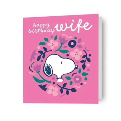 Image of Peanuts Snoopy Wife Birthday Card