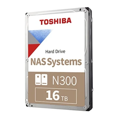 Image of Toshiba N300 16TB NAS 3.5 Inch Internal Hard Drive CMR SATA 6 GB/s 7200 RPM 512 MB Cache HDWG51GXZSTA