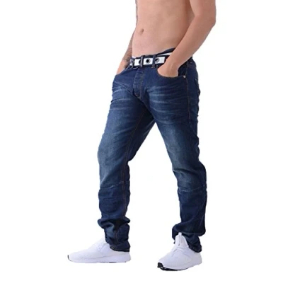 Image of Crosshatch Men&#039;s Jeans GAMITTO Mid Wash 40 Short