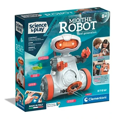 Image of Clementoni Science &amp; Play Mio Robot: Interactive STEM Learning Robot with App, Obstacle Avoidance Drawing Function (8+ Years)