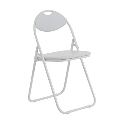 Image of 6x All White Padded Steel Folding Chairs By Harbour Housewares
