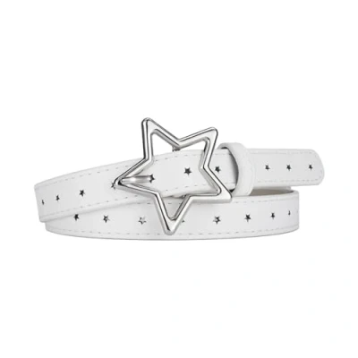 Image of Oadnijuie Jeans Waist Belts With Alloy Star Buckle Harajuku Adjustable Belt Y2k Woman Dresses Skirt Coat Waistband For Men Women Girls
