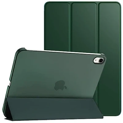 Image of PROTech Case for iPad 10th Generation 2022, Slim Stand Cover Gen 10.9 inch, Support Touch ID, Auto Wake/Sleep Smart Shell with Translucent Back (Emerald Green)