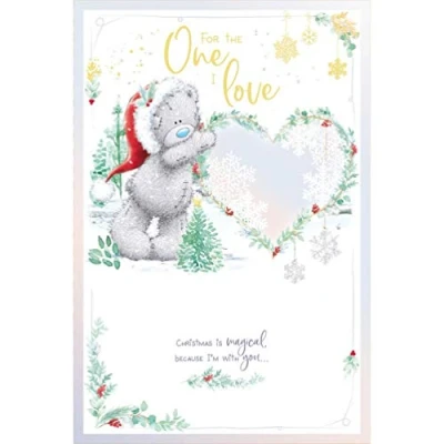 Image of Me To You Bear One I Love Pop Up Handmade Christmas Card